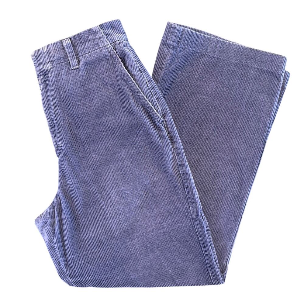 Uniqlo Corduroy Pants, Women's Size 5, Blue High Rise Bootcut Cotton
